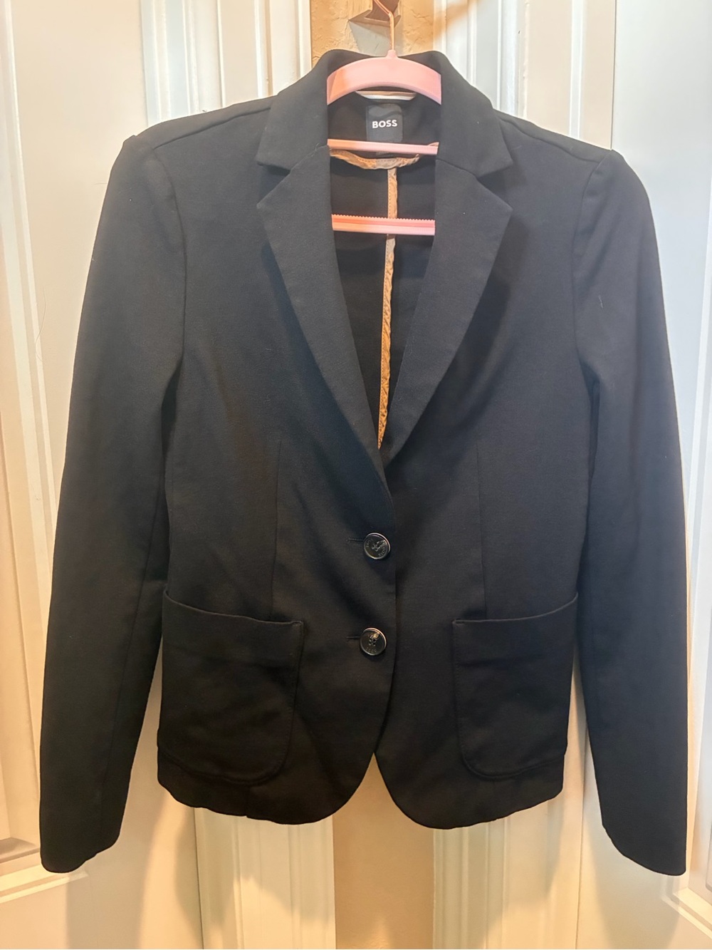 BOSS Black Women's Two-Button Travel Knit Unlined Blazer